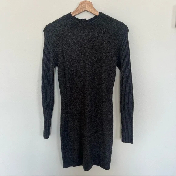 Abercrombie and Fitch Mock Neck Grey Sweater Dress Size XS - Picture 3 of 7